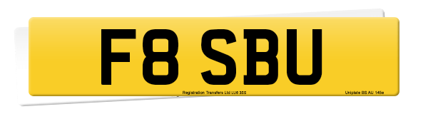 Registration number F8 SBU